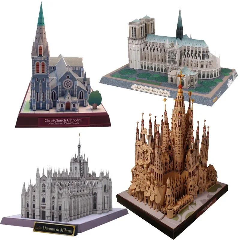 

Famous Cathedral Architecture Series 3D Paper Model DIY Handmade Toy