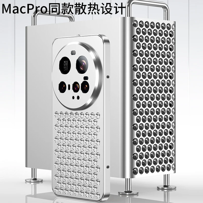 حافظة لهاتف شاومي 15 14 فائقة سبائك الألومنيوم تبديد الحرارة تبريد معدنية على شكل قرص العسل غطاء قابل للتنفس لهاتف شاومي 15 برو