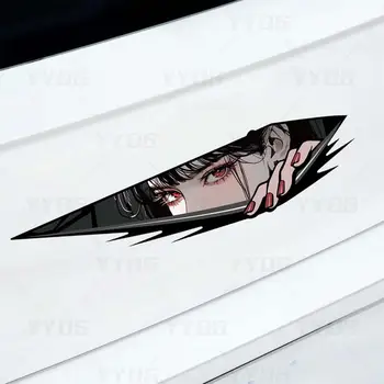 汽車反光貼紙 動漫少女凝視眼裝飾 前後擋風玻璃 摩托車車身創意貼紙 防水 10 最佳銷售 動漫貼紙 - №10