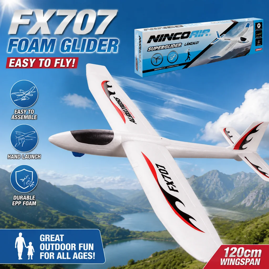 Feixiong Fx707s Upgraded Large Size Fixed Wing Epp Foam Airplane Hand Throw Glider Assembled Model Aircraft Outdoor Flying Hobby