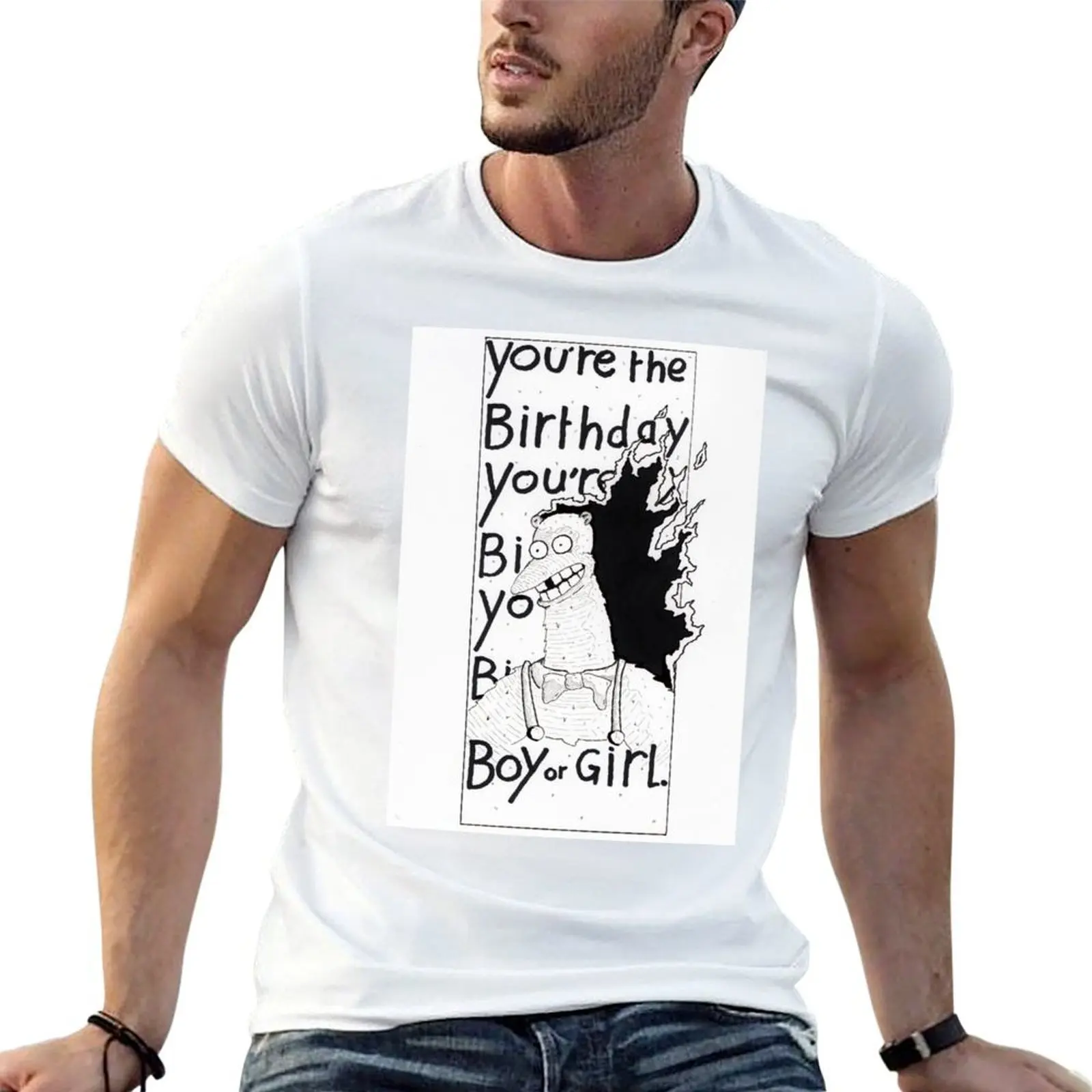 

Wally weasel birthday boy or girl T-Shirt man graphic t shirt t shirts cotton 100% T-Shirt