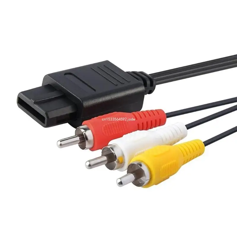 Composite Outputs Cable Plugs & Plays Cable Flexible Cable 180cm for Retro Gaming Experience for Gaming N64 Dropship