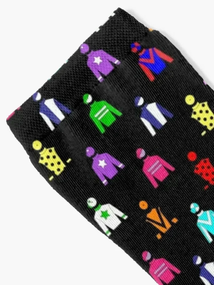 Chaussettes Jockey Silks pour hommes et femmes, chaussettes anti-ald drôles, course de chevaux, à la mode