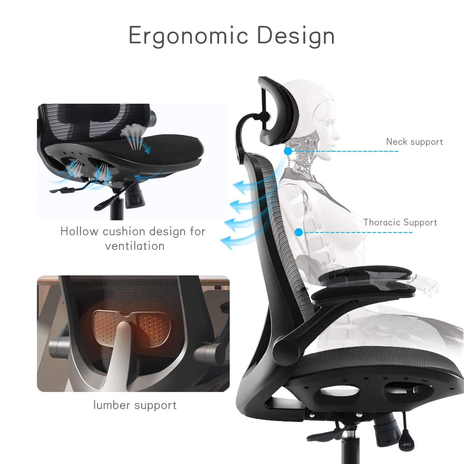 Free sample home office luxury work chair modern mesh fabric ergonomic computer reclining gaming chairs Furniture For Office