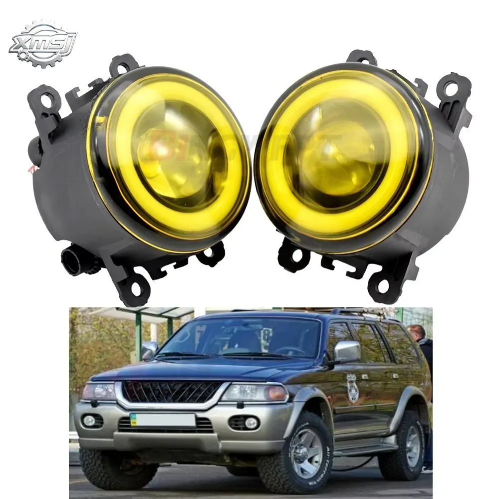 

2x accesorios de coche luz antiniebla delantera LED Ojo de Ángel H11 para Mitsubishi Pajero IV V8_W V9_W 2007-2015
