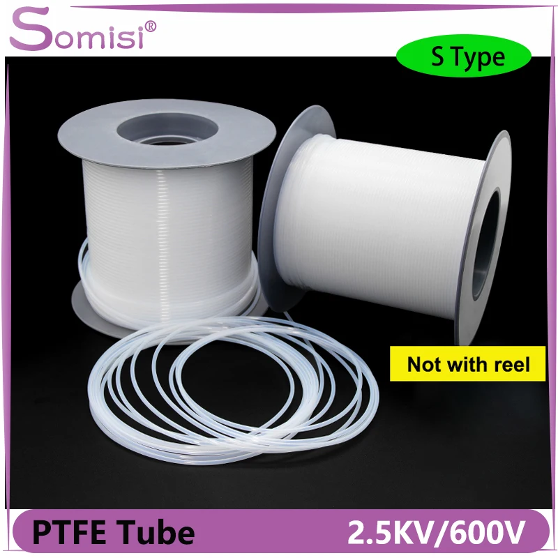 1/5M PTFE Tube 30S-3S/ 2.5KV 600V F46 Insulated Capillary Heat Protector Transmit Hose Rigid Temperature Corrosion Resistance