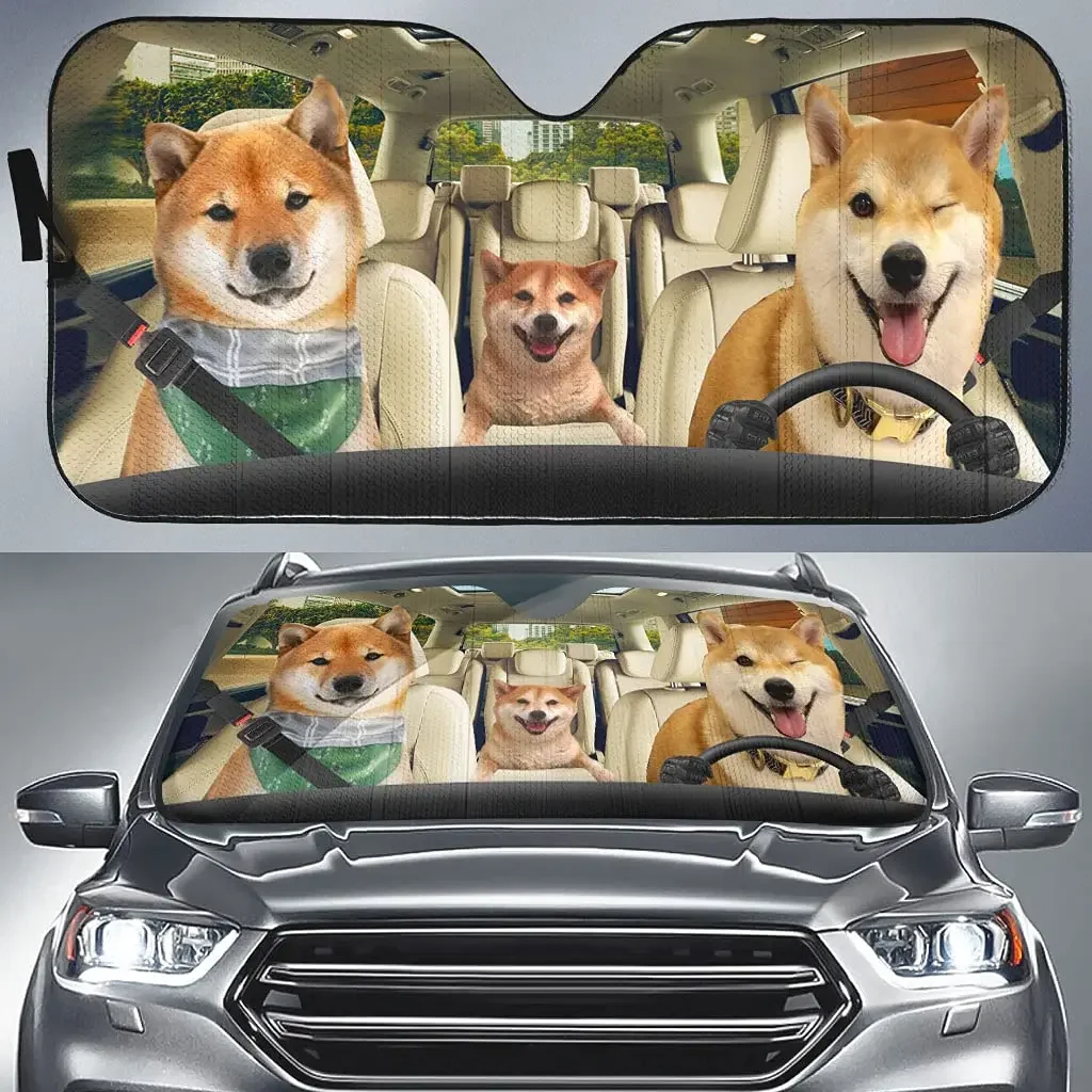 

Akita Inu-Pare-soleil Pliable pour Chien, Pare-soleil pour Voiture, Camion et SUV