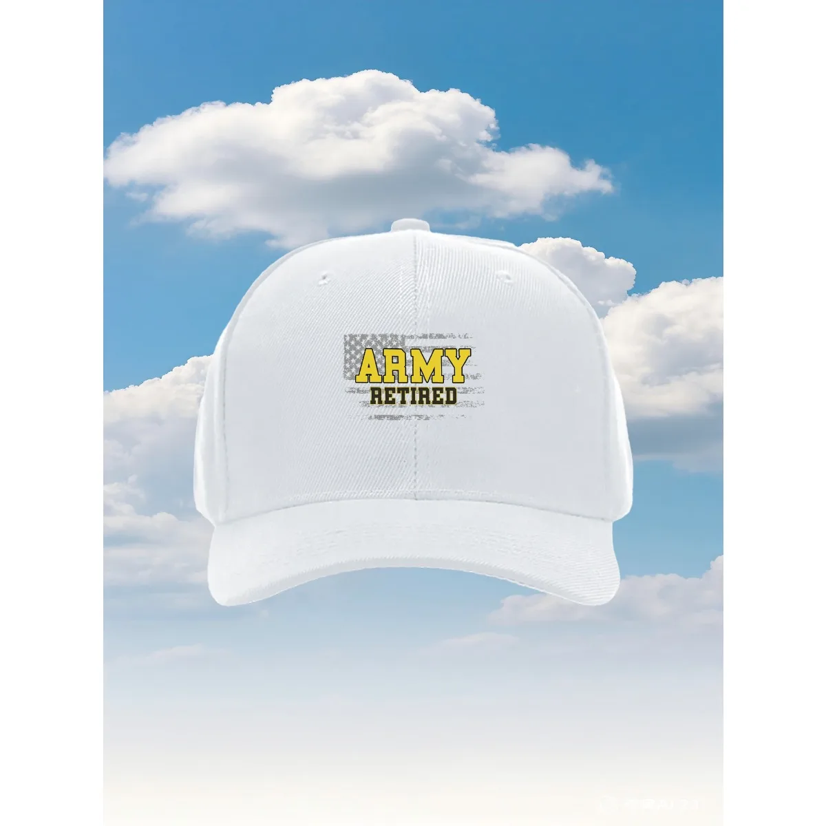 2025 new Army Retired Hat Baseball Cap Duck Tongue Cap Adult Sandwich Hat White fz 2025 new model Trucker Hat with an Adjustable