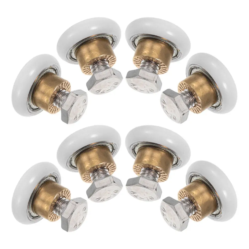 

Комплект из 8 роликов для стеклянных раздвижных душевых дверей, бесшумные ролики для ванной комнаты, сменные колесики для дверей