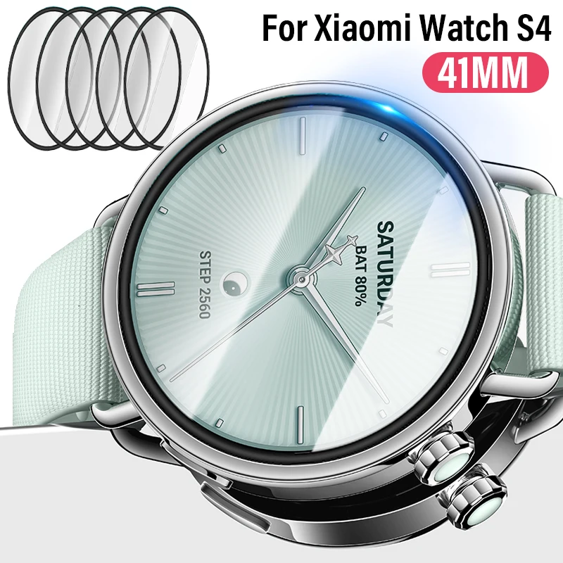 

3D изогнутые мягкие защитные пленки для экрана Xiaomi Watch S4 41 мм Smartwatch, ультра прозрачные защитные пленки от царапин, а не стекло