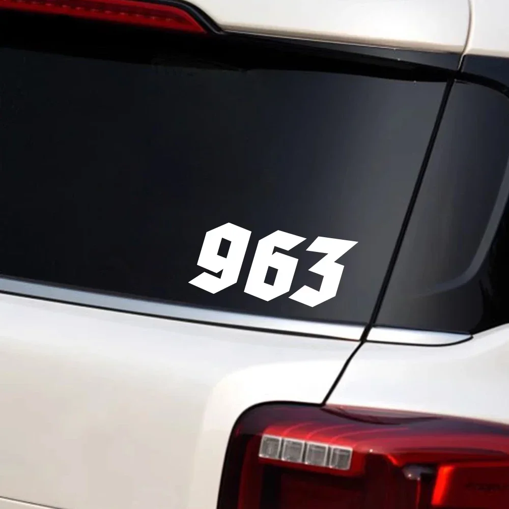 رقم 963 ملصق حائط من الفينيل لجسم السيارة نافذة خلفية شاحنات عربات جدران كمبيوتر محمول مقاوم للماء اكسسوارات السيارات الديكور التصميم #3