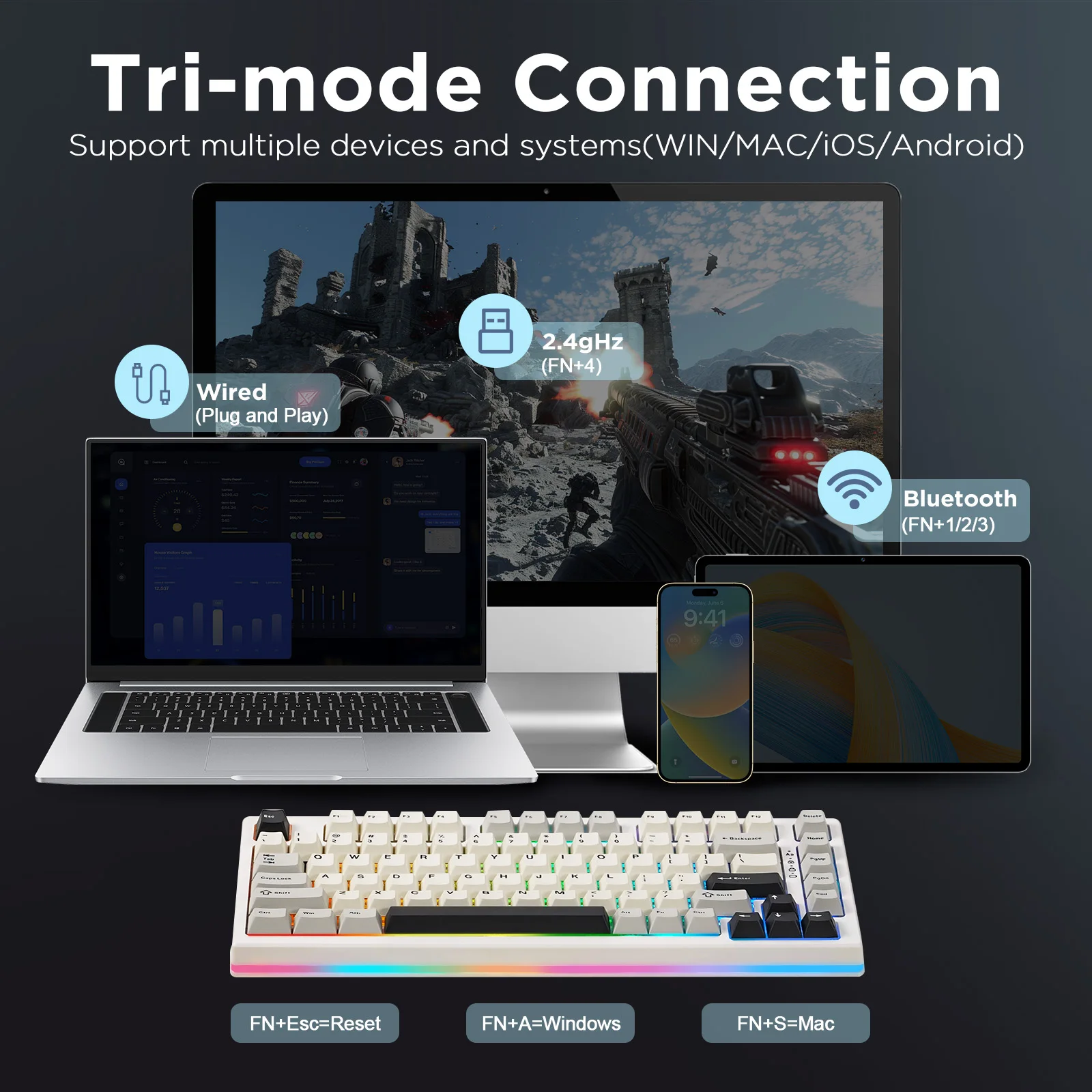 YUNZII RT80 ラピトリゲーミングキーボード YUNZII RT80 Rapid Trigger 8K Magnetic Keyboard – YUNZII KEYBOARD