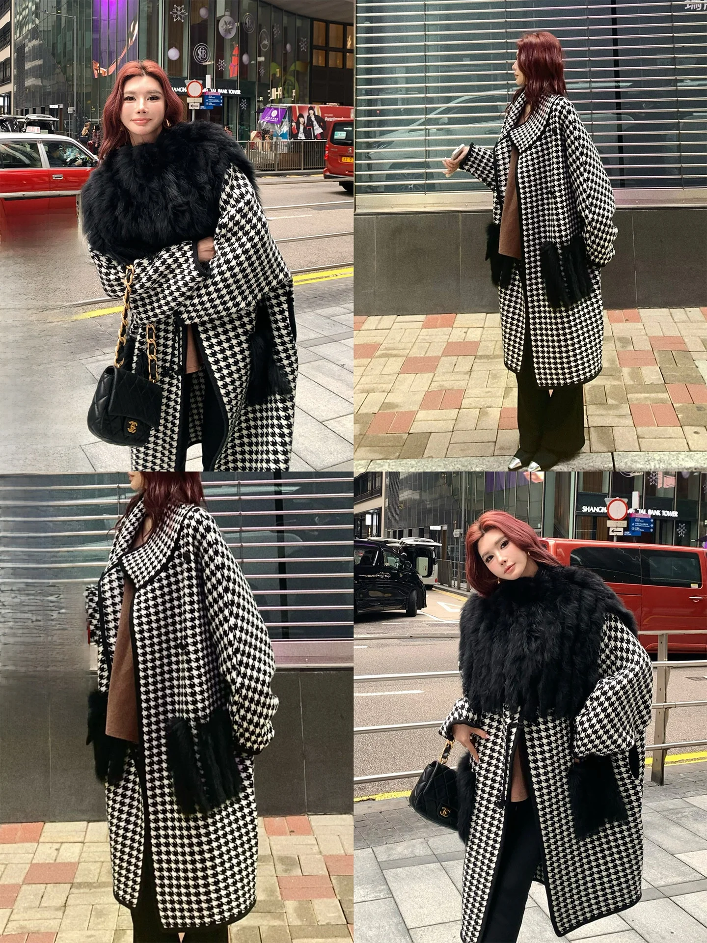 

Ele Mid-Length Fur Coat Lady's Winter Loose Straight Cut Tailored Outerwear for Busin Profional Women's Faion