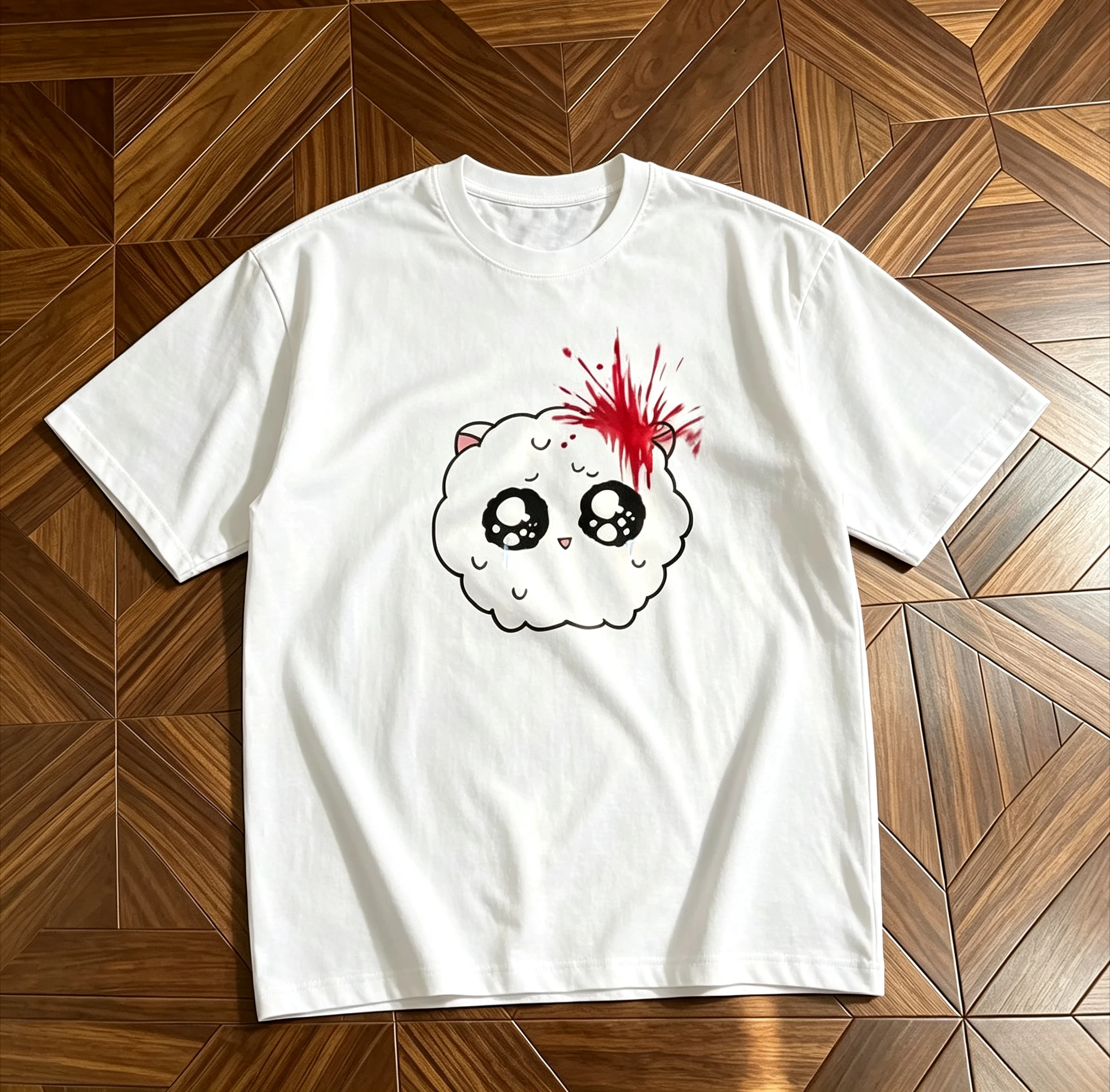 High-quality  Fashionable Men's Pattern Printed T-shirt, Cotton Loose Short-sleeved Casual T-shirt Moisture Wicking Breathable.