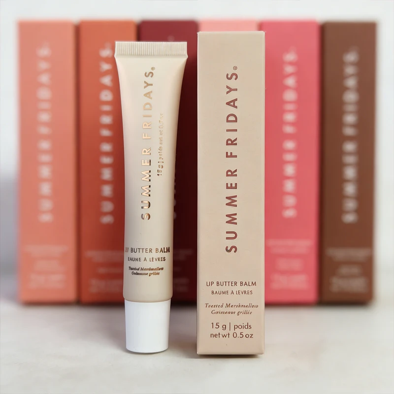 Summer Fridays Mild Repair Skin Care Jet Lag Mask The Holiday Trio Set Lip Balm Suit Hot Cocoa Toasted Marshmallow Lip Gloss view 5