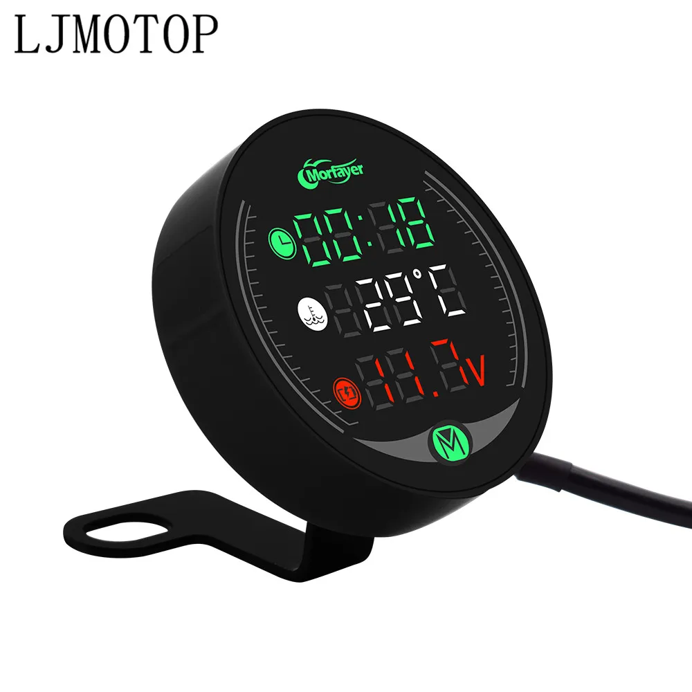 4-in-1 Motorcycle Meter Time/Water Temperature/Voltage/USB Table For Yamaha YQ50 Aerox MBK Nitro XMAX 300 125 NMAX CB500X Cb650F