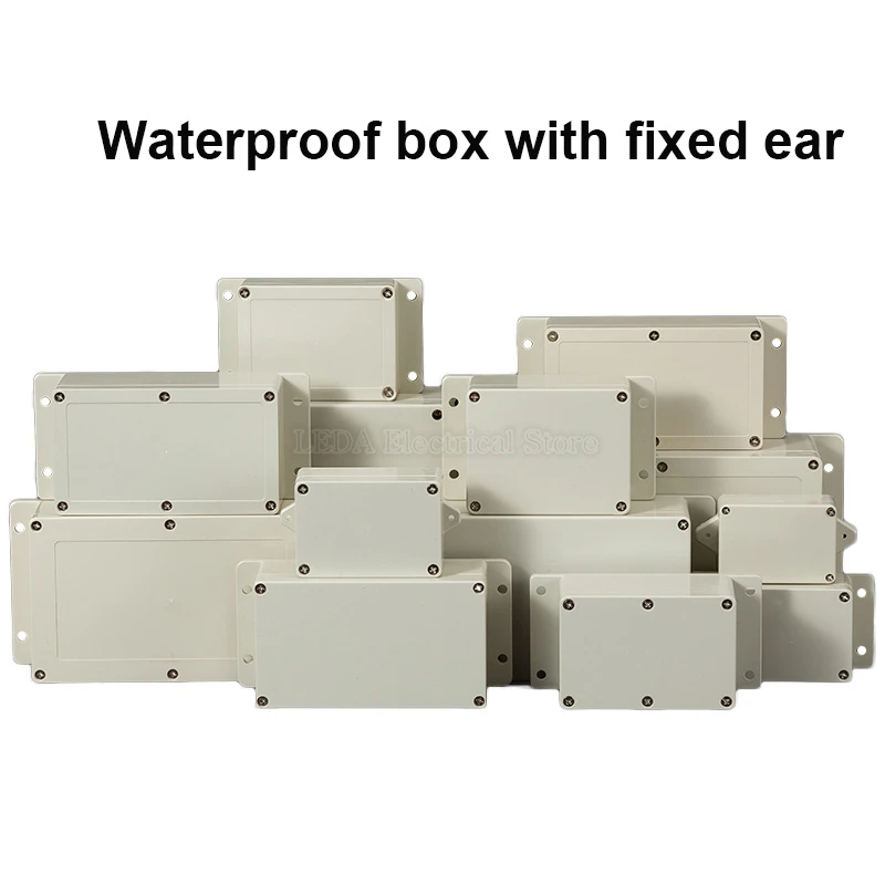 

1Pcs ABS Waterproof Box With Ear Electrical Terminal Button Monitoring Rainproof Sealing Junction Box