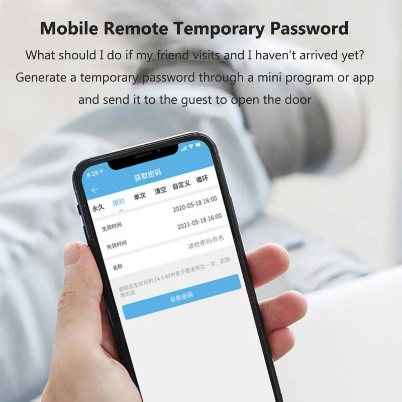 TTLock Version Smart Lock Built In Gateway Tuya Fingerprint+Password+Key+IC Card Remote Control Unlocking Electric Rim Locks