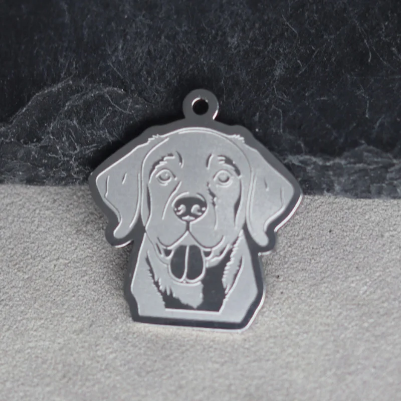 2pcs Pet Charms Labrador Retriever Dog Stainless Steel Charms for Jewelry Making Lucky Necklace Kids Gift Pendant diy Accessorie