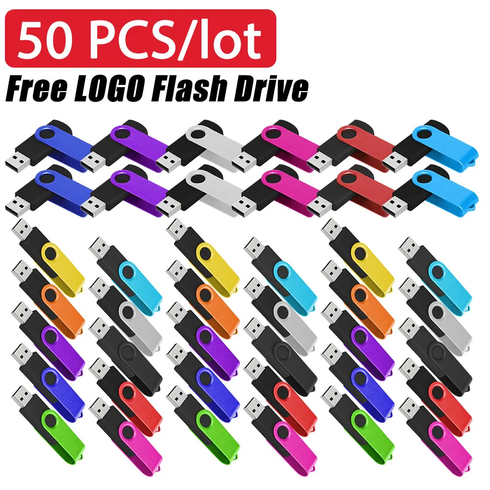 

50pcs wholesale Metal USB Flash Drives Pendrive 1GB 2GB 4GB 8GB 16GB Pen Drive 32GB 64GB 128MB Memory Sticks Free Custom Logo