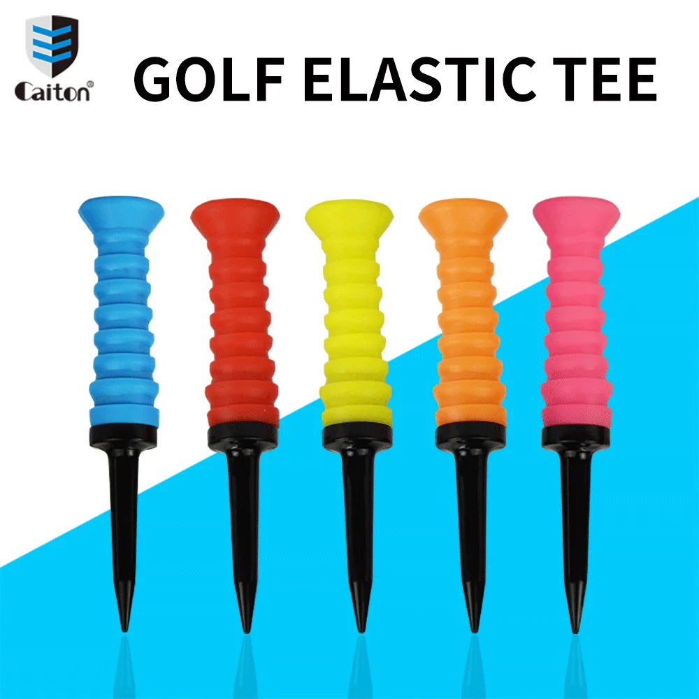 Caiton - New Golf Plastic Ball Tee (5 -COLOR Choice), 83mm/3.27in Golf Elastic Limited Ball Tee Golf Golf Goller Tee