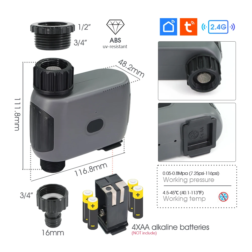 Tuya Smart Wifi Timer Misting Cooling System for Garden Plants Remote Control Automatic Atomizing Irrigation Kit Spray Watering