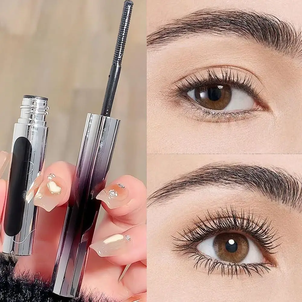 ใหม่มาสคาร่าแท่งเหล็กสีดำล้างทำความสะอาดได้กันน้ำมาสคาร่าโลหะไม่มีแปรงมาสคาร่าติดทนนานต่อขนตา