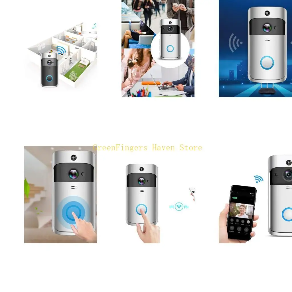 F68D Wireless Door Bells Two-Way Intercom Audios Doorbell Camera PIR Motion Detection Highly definition Video Door Bells
