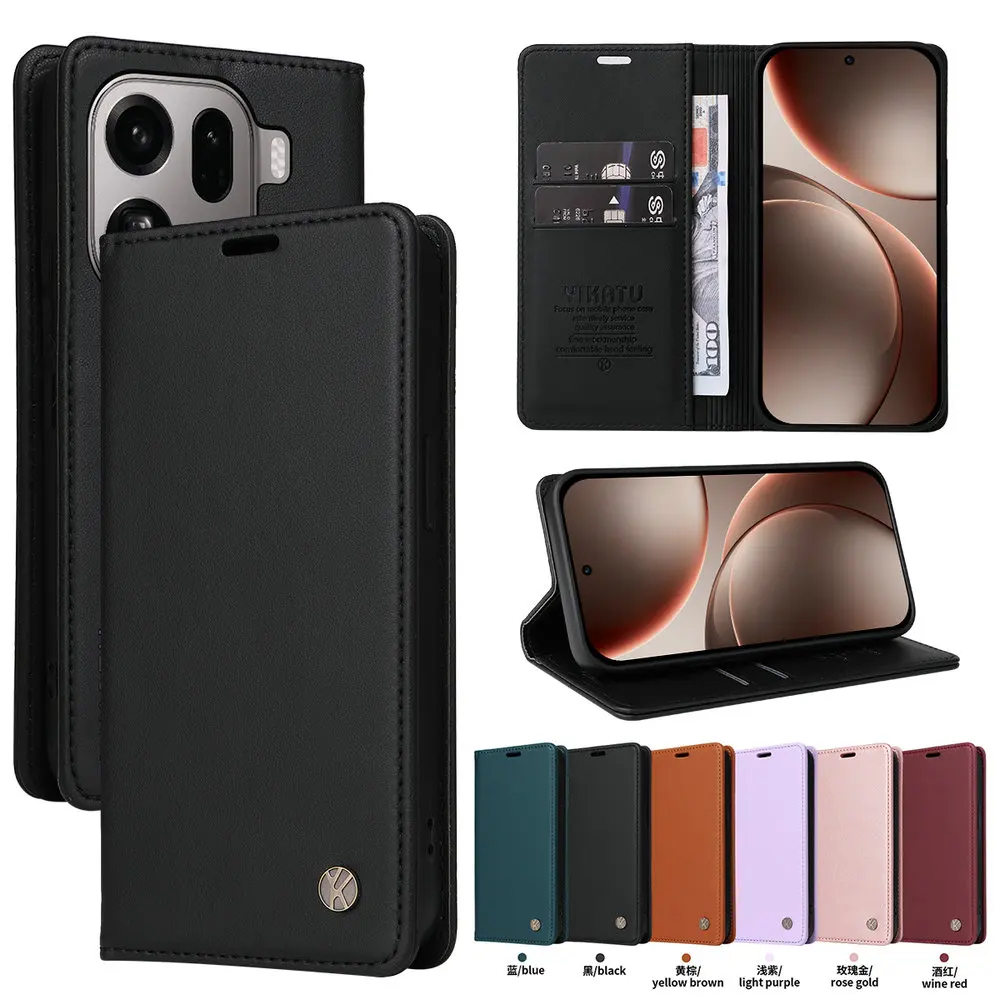 حافظة فاخرة لهاتف OPPO FIND X9 Pro 5G 2025 حافظة جلدية مغناطيسية Etui لهاتف oppo Find X9 حافظة Find X9 X 9 Pro محفظة Funda