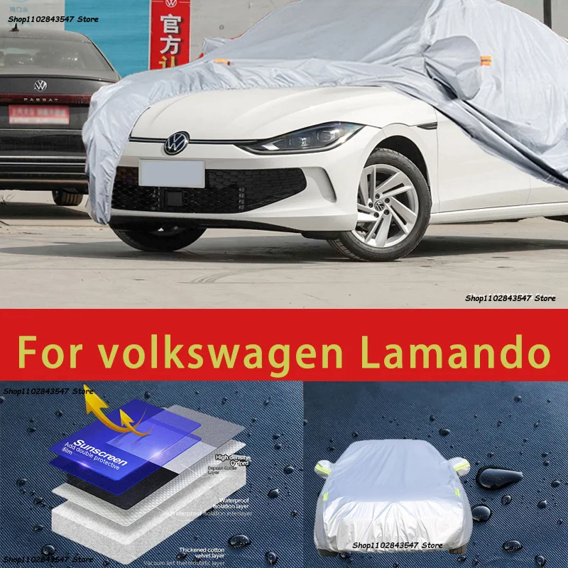 

For volkswagen Lamando Outdoor Protection Full Car Covers Snow Cover Sunshade Waterproof Dustproof Exterior Car accessories