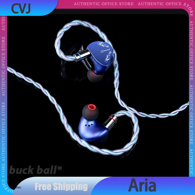 CVJ ARIA Earphone High Performance Nano-Crystal Coated DD IEMs Hifi Earphones Detachable Cable Design For Audiophiles Custom