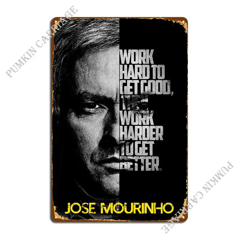 Jose Mourinho Metal Sign Create Club Bar Wall Mural Tin Sign Poster