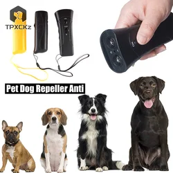 1PC Pet Dog Repeller Anti Barking Stop Bark Training Device Trainer LED Ultrasonic Anti Barking Ultrasonic Without Battery