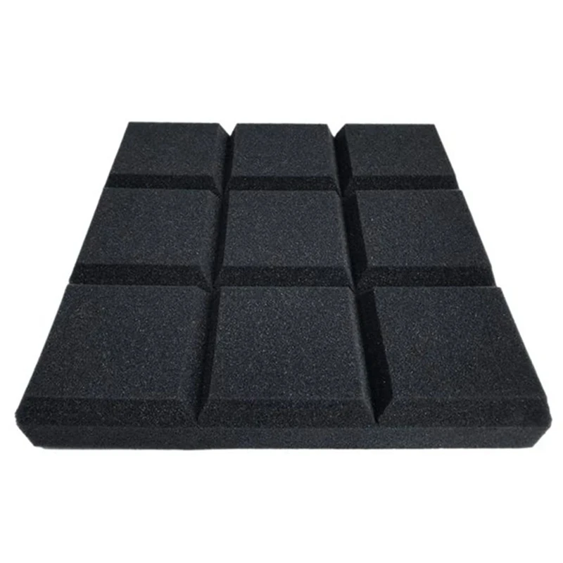 Acoustic Foam Panels, Beveled Block Tiles, Sound Panels Wedges Soundproof Sound Insulation Absorbing