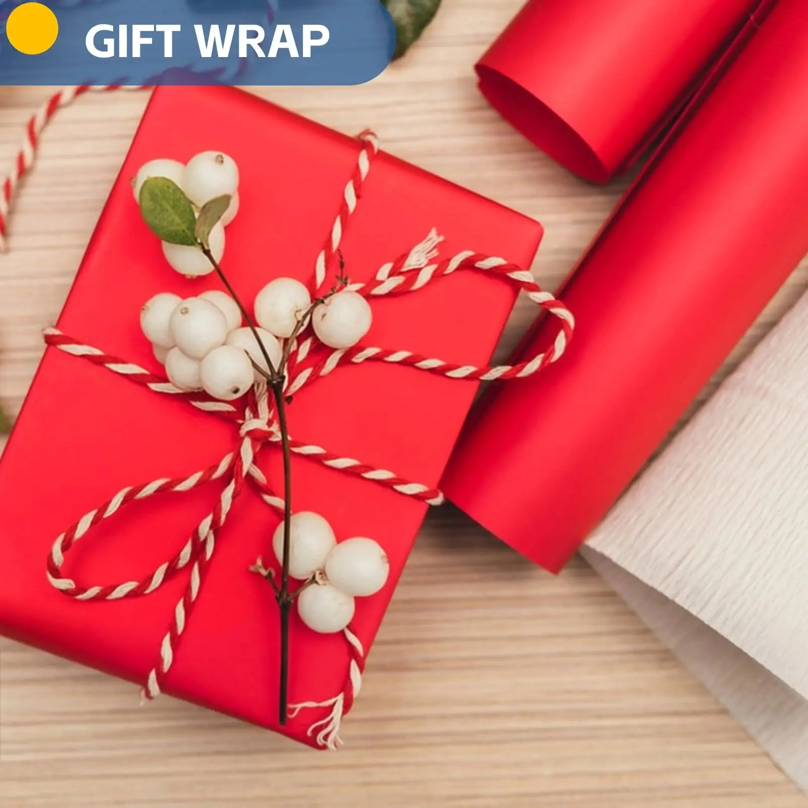 Rode Kraftpapier Rol Voor Geschenkverpakking Bewegende Verpakking Rode Papierrol Voor Het Schilderen Van Diy Bloemen En Geschenken Milieu Papier