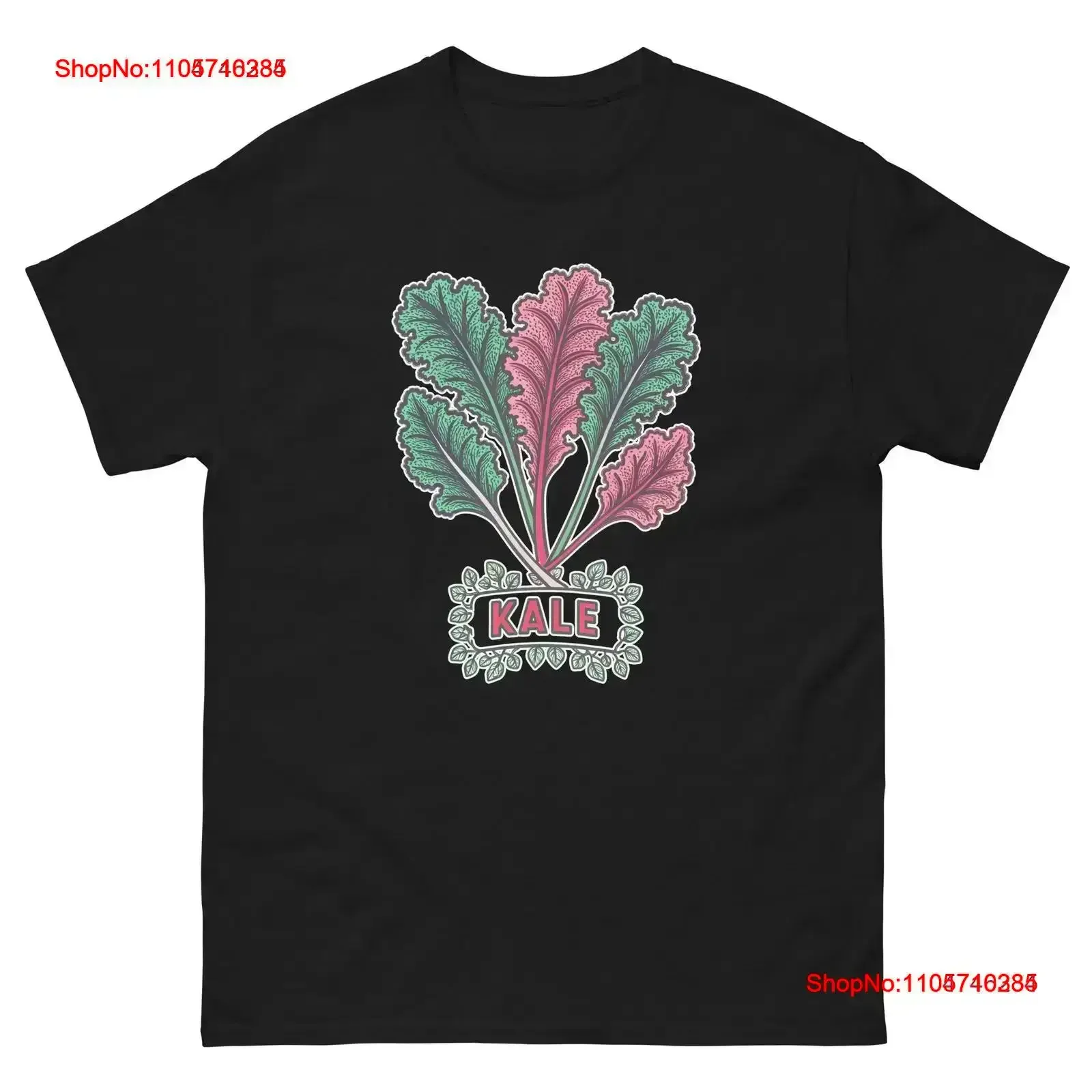 Kale Fruits Vegetables Fresh Food Groceries T Shirt vintage Washed Soft Slightly Comfortable Top For Everyday Wear vintage