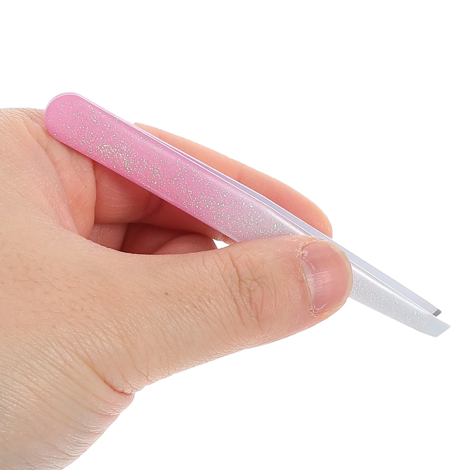 Pinzas para cejas inclinadas de acero inoxidable, herramienta de belleza para dar forma al vello Facial, 4 Uds.