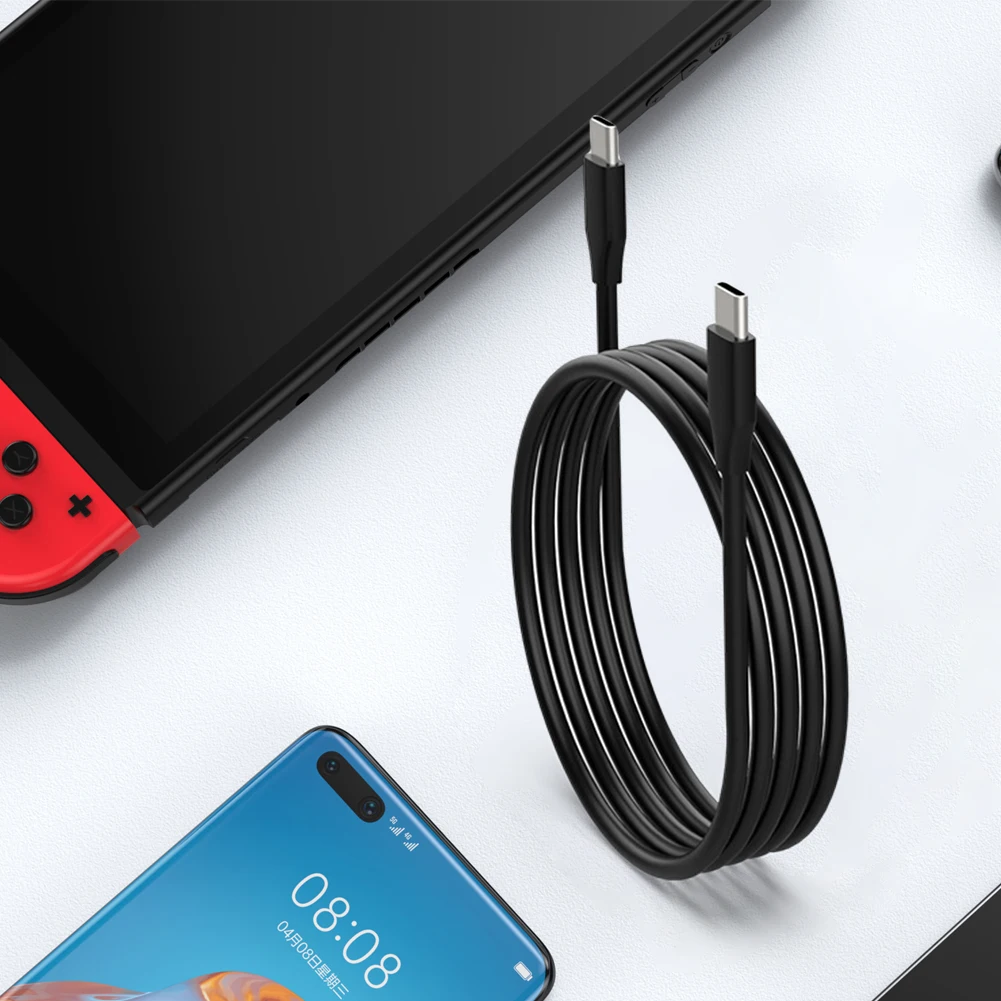 

Кабель для зарядки Type-C 1,5 м, USB-C кабель для передачи данных, кабель USB-C для игровых контроллеров PS5 Portal Handheld/PS5 Controller/NS/XBOX