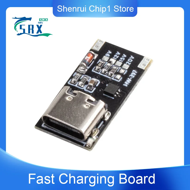 Placa de disparo de protocolo de corriente de voltaje de carga rápida USB PD/QC tipo c, 9V, 12V, 15V, 20V