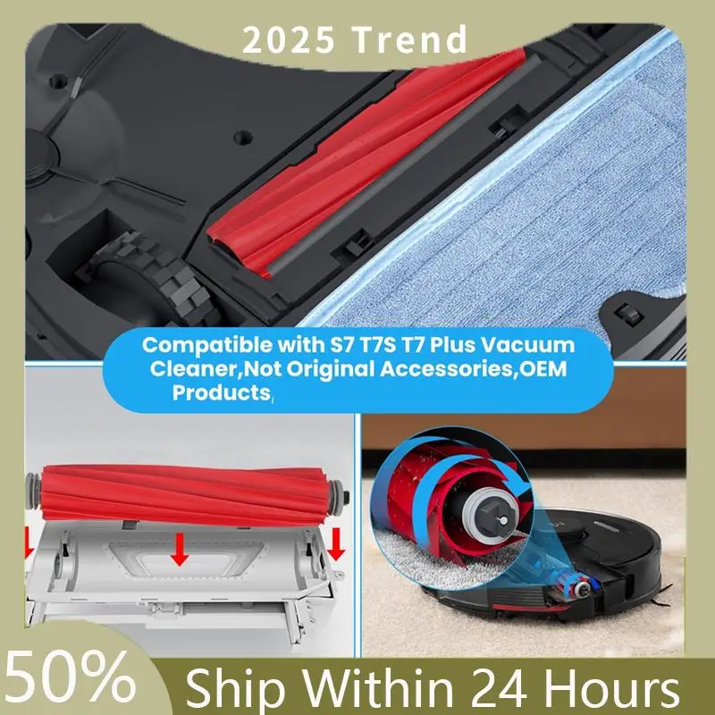 Accessory Set For Roborock S7 Maxv Ultra/S7 Pro Ultra, Dust Bags, Main Roller Brushes, Side Brushes, Filters,Mop Wipes