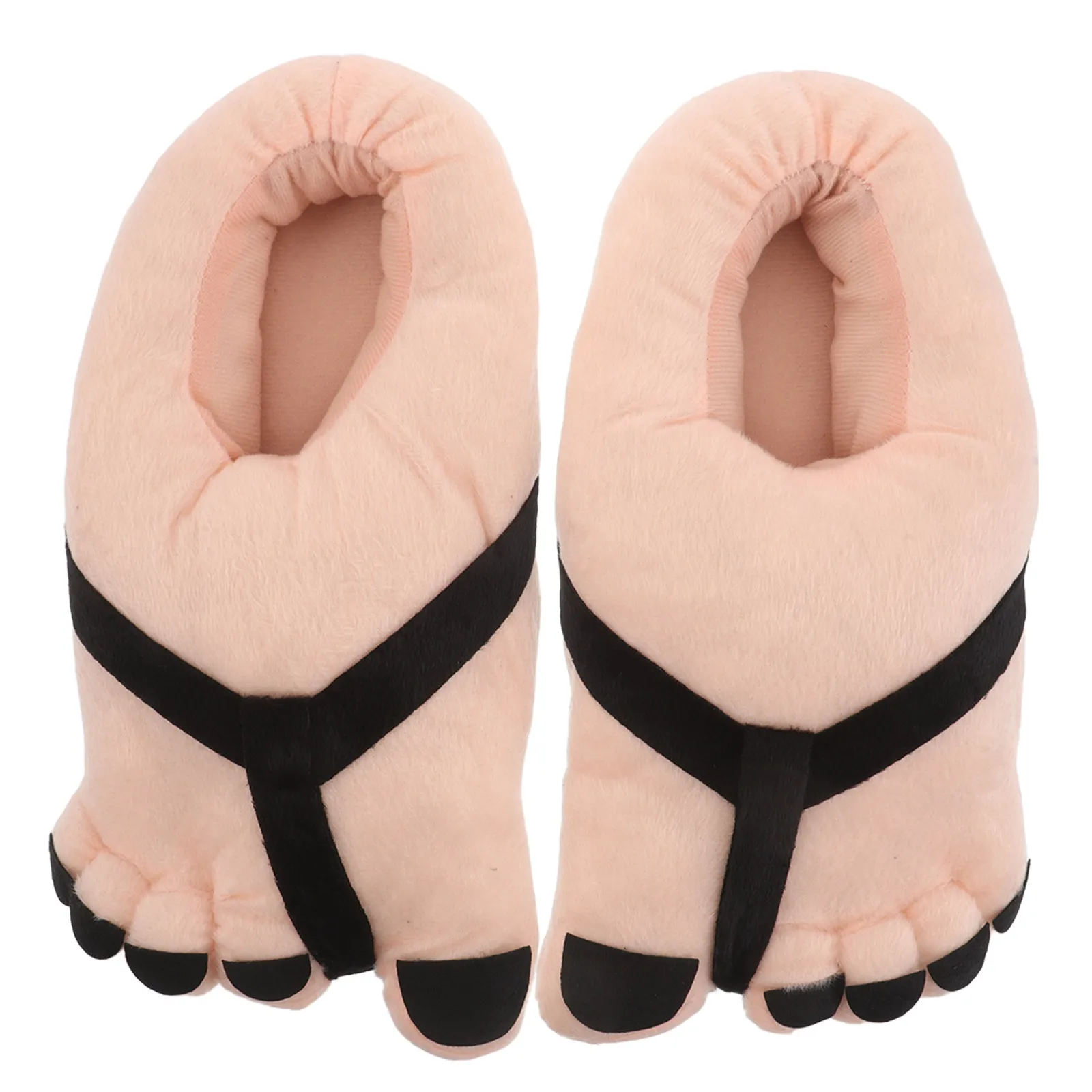 1Pair Giant Feet Slippers Oversized Funny Bare Toe Cosplay Halloween Party Supplies Family Novelty Costume Slippers Size 40-45