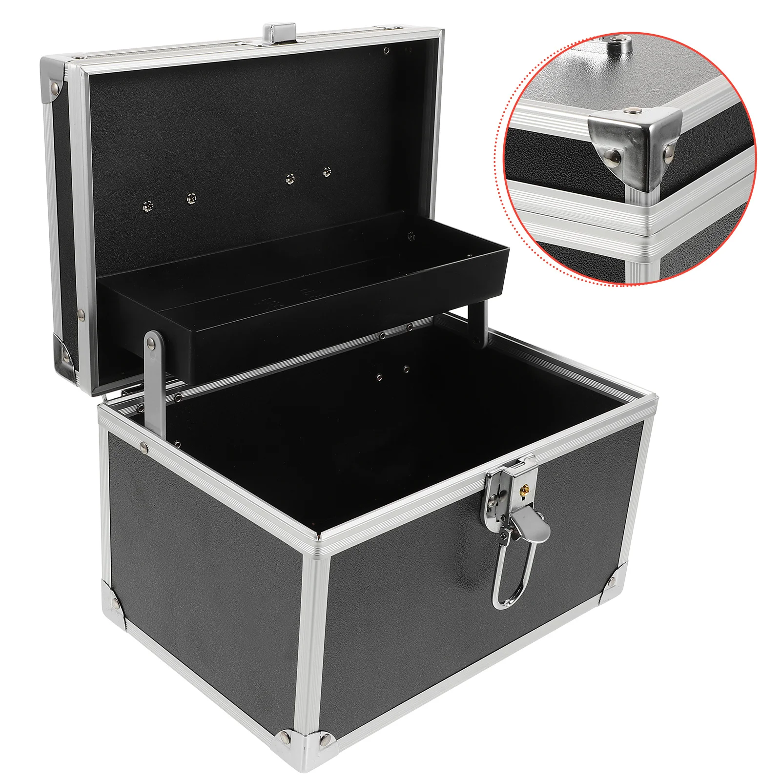 Large Capacity Portable Tool Box Car Repair Layered Organizer Toolbox Aluminum Alloy Storage Carrying Box Tool Organizer