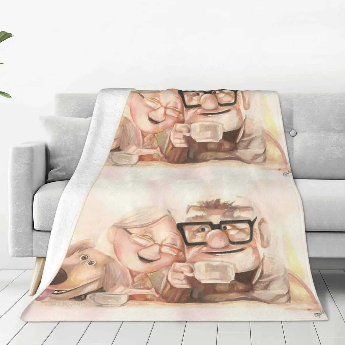 Up Movie - Carl And Ellie Blanket Fleece Super Soft Sofa Throw Blankets For Home Bedroom Outdoor Throws Bedspread Quilt