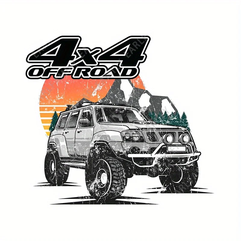 

1 шт. потрясающая наклейка для бездорожья в стиле ретро 4x4 — жирный стиль, съемная декоративная наклейка для страниц журналов, задних планшетов и бамперов для автомобилей