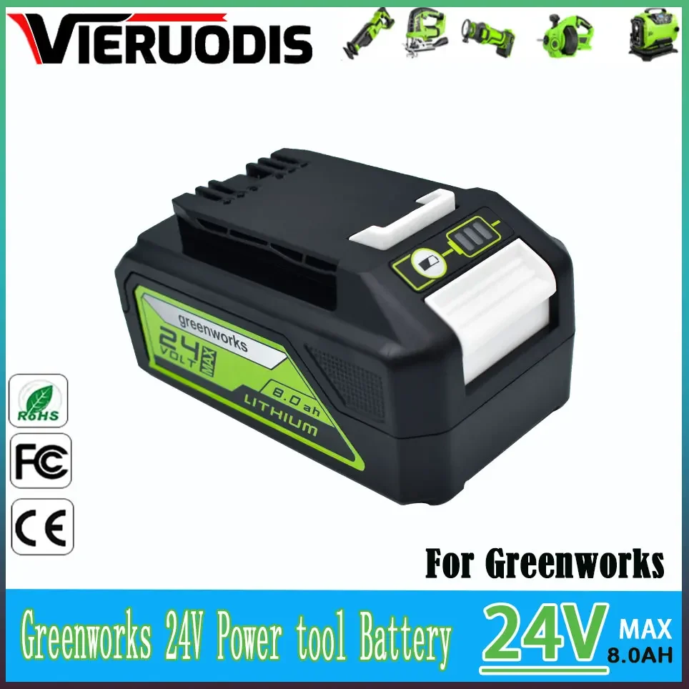 

For Greenworks Battery 24V 8.0AH Greenworks Lithium Ion Battery (Greenworks Battery) The original product is 100% brand new