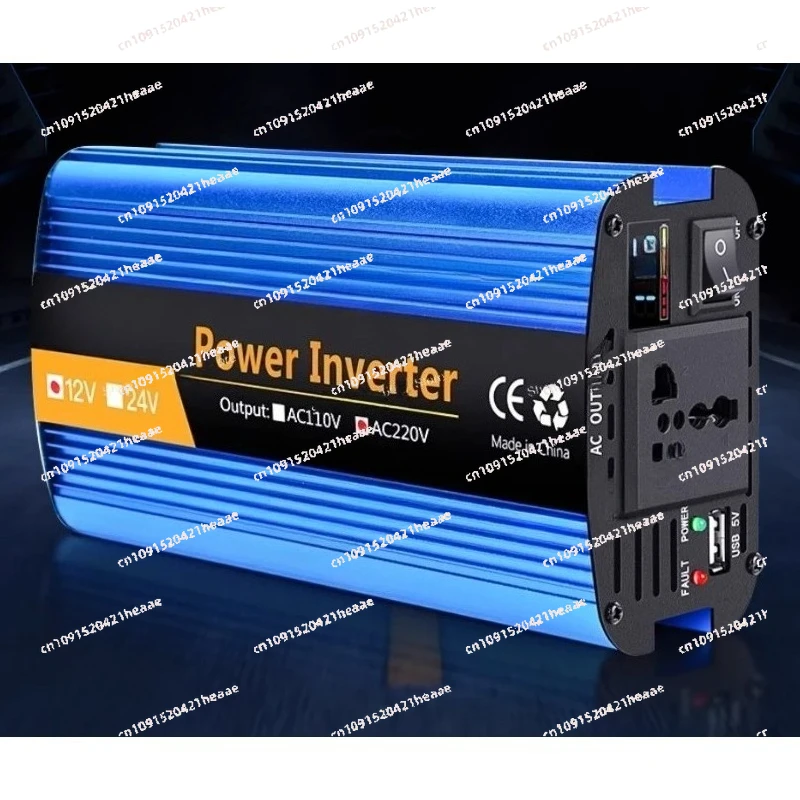 Suitable for 500W 12V 24V 36V  Pantalla digital única Convertidor de potencia inversor de coche de potencia inteligente