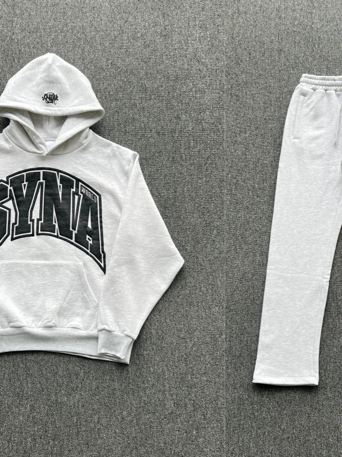 

Осенний уличный комплект из толстовки и брюк с капюшоном Syna, повседневный модный спортивный наряд, длинный свеч для мужчин и женщин