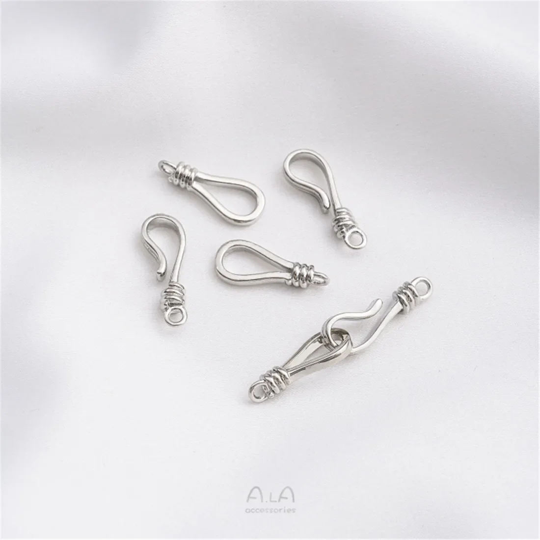14K Goldfish Hook Shaped Closure Buckle, Handcrafted DIY Crystal Pearl Necklace, Bracelet Connection Buckle, Jewelry Buckle B964 image 3