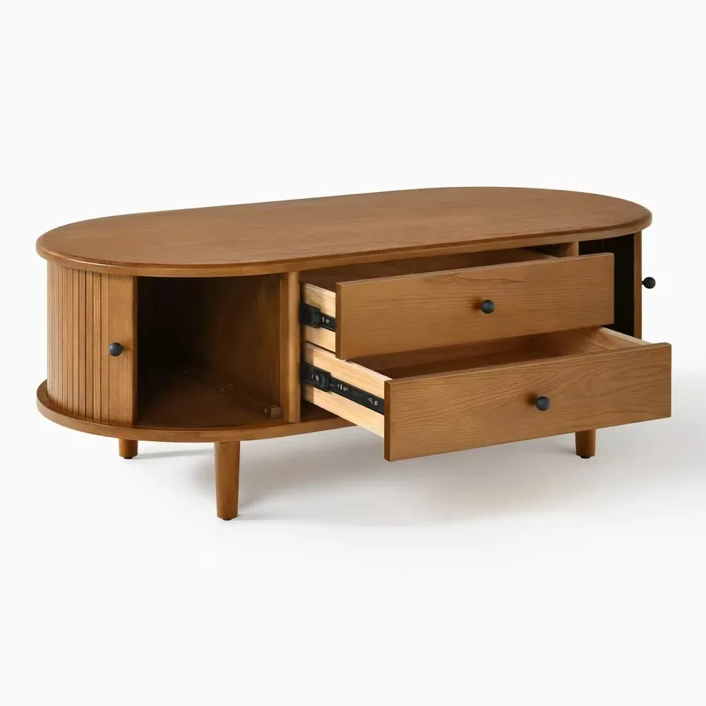 

Chain door coffee table household living room round cabinet cabinet high value