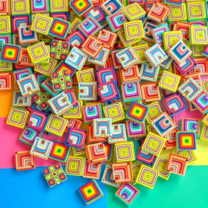 100/200g de matériaux de mosaïque colorés, morceaux de verre géométriques carrés à dégradé arc-en-ciel, adaptés à divers travaux créatifs de mosaïque, à la transformation de la décoration intérieure et aux collages artistiques pour enfants.
